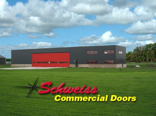 Red Commercial Bifold Door