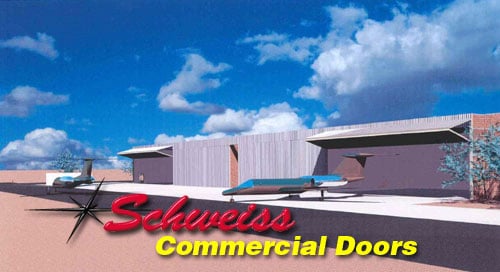 3-D Model of Airport Hangars with Commercial Bifold Doors