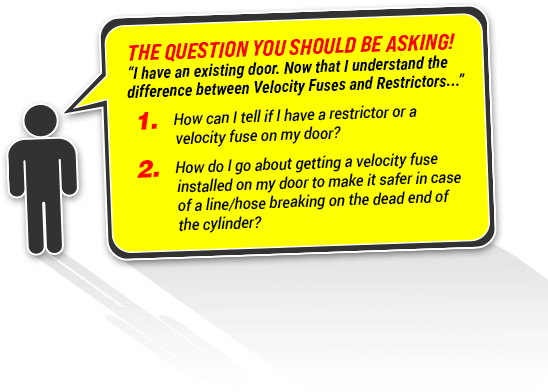You should be asking if hydraulic doors have restrictors or velocity fuses, and ask how you go about getting velocity fuses installed on your door to make it safer!