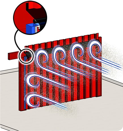 Wind test demonstrates that Hydraulic Doorframes keep out sand/dust/snow from wind