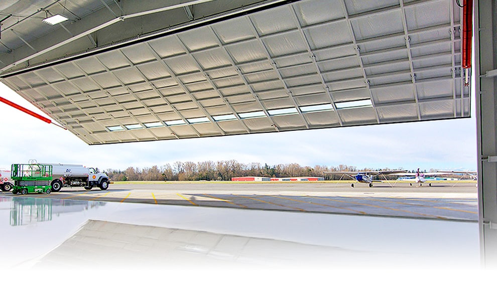 Hydraulic Myths page header - view of open Schweiss hydraulic door