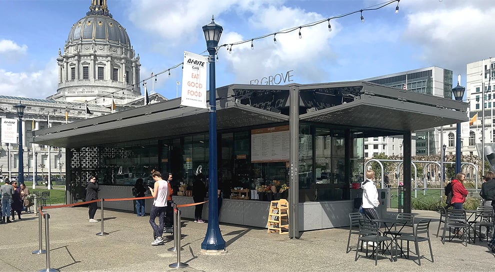 Schweiss Bifold Doors for Cafe Kiosk