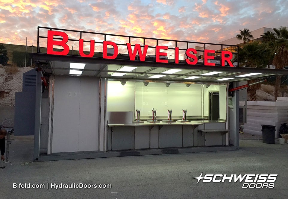 Schweiss Hydraulic Door on Beer Pod