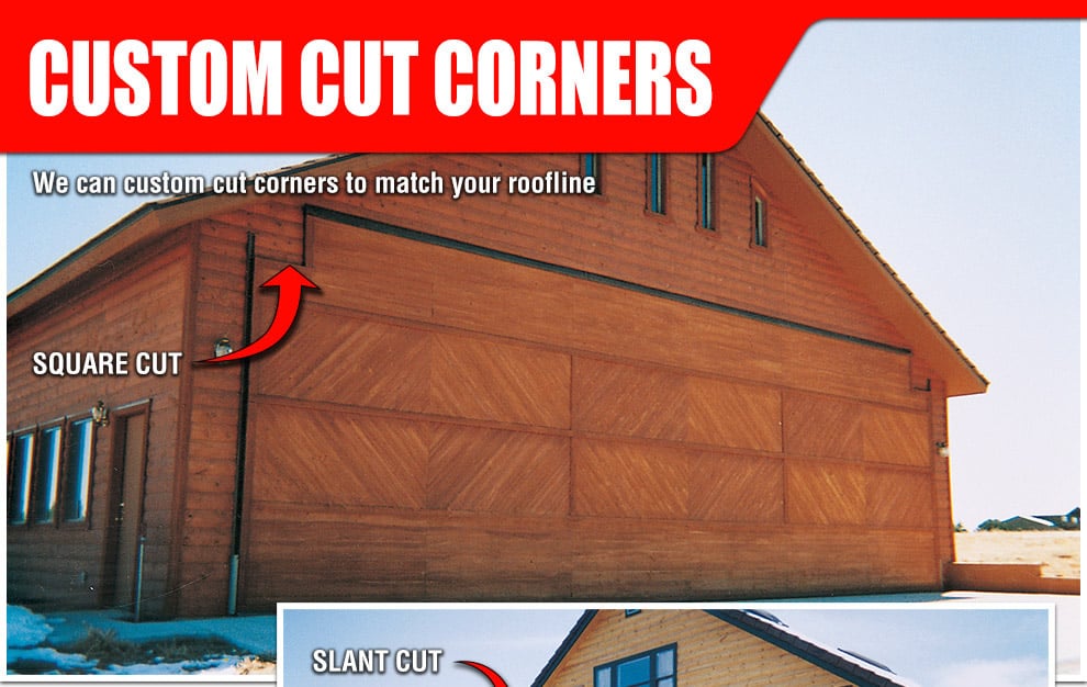 Custom cut corners with square cut