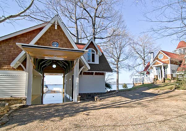 North Carolina helicopter hangar door matches look of Carriage House