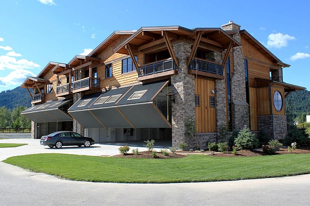 Schweiss Designer doors on hangar homes in Idaho airpark