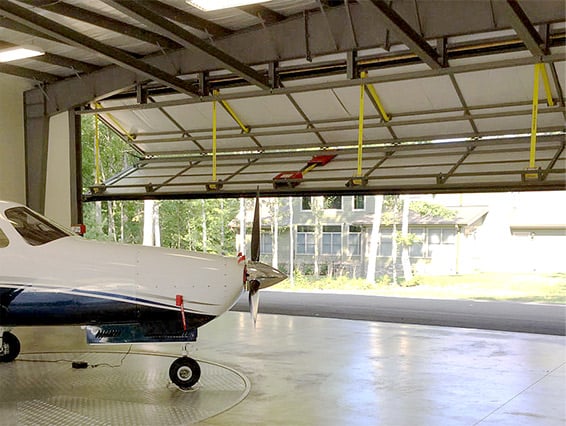 On each Tennessee hangar a Schweiss door is installed with a turntable in middle