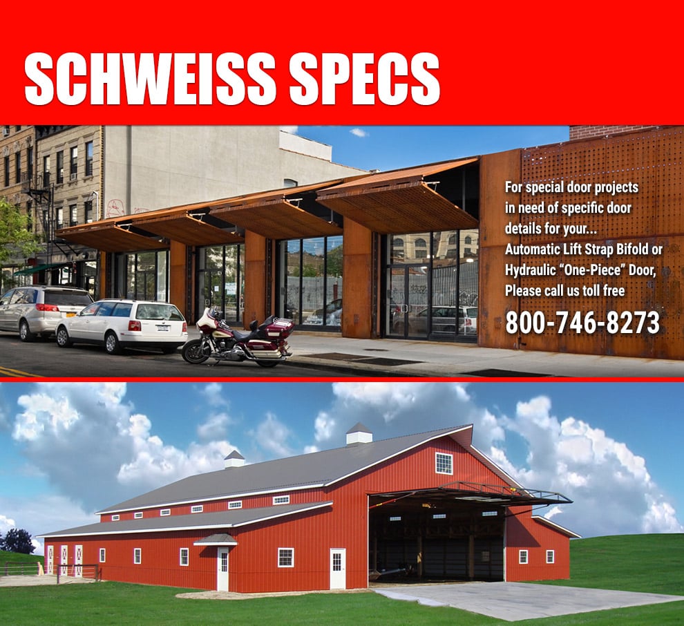 Schweiss Design Specs Specification Sheet Hydraulic Door Design