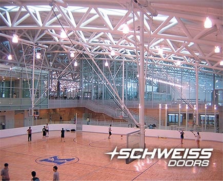 Schweiss doors at Kenyon College Gymnasium