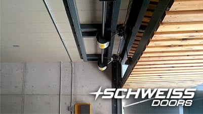 Schweiss bifold door with Top Drive Motor 