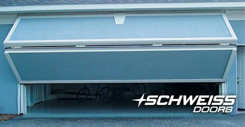 Custom matched siding on Schweiss Bifold Door