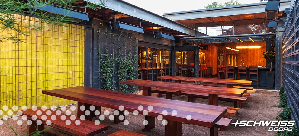 Schweiss doors create indoor/outdoor dining experience at Sway Thai