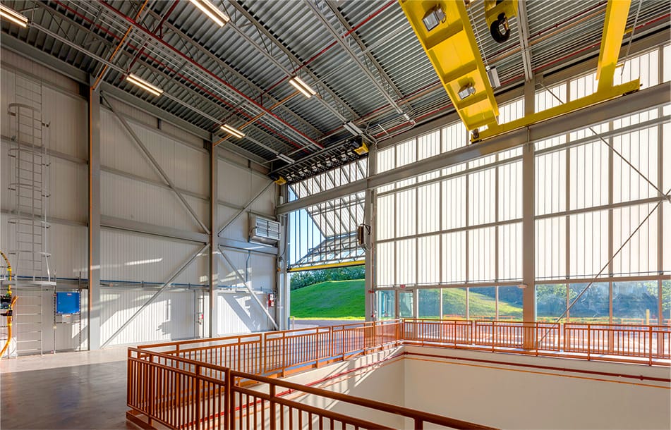 Interior view of Schweiss bifold door fitted on Fermilab