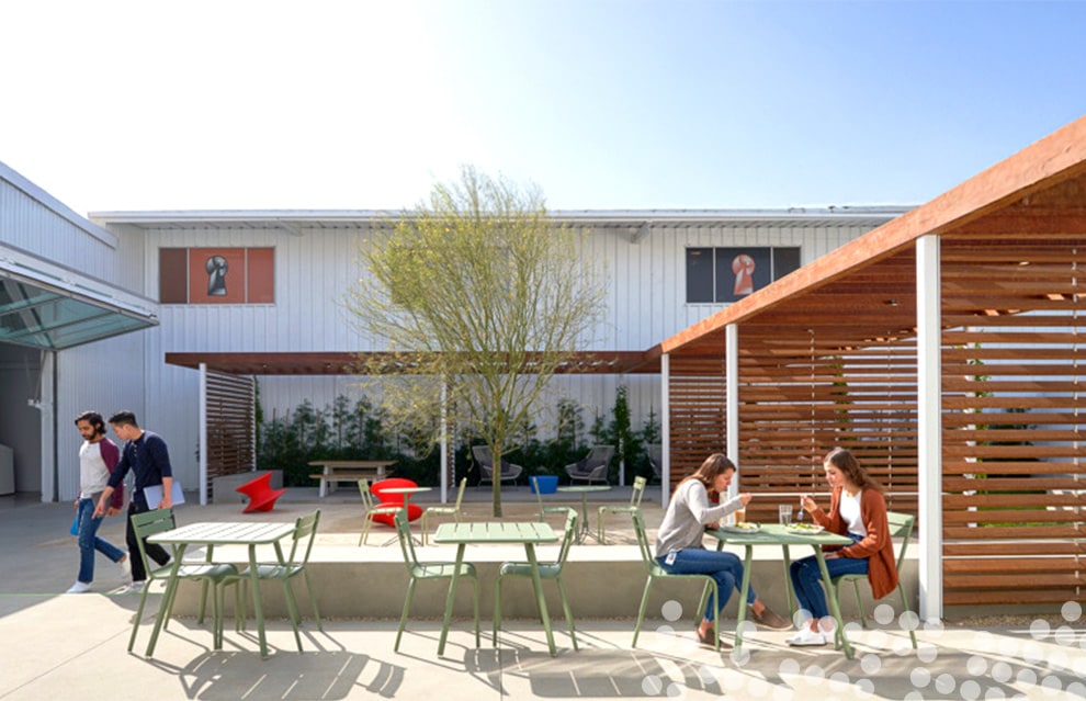 Calm and creative area referred to as The Lookout in the heart of Headspace's headquarters