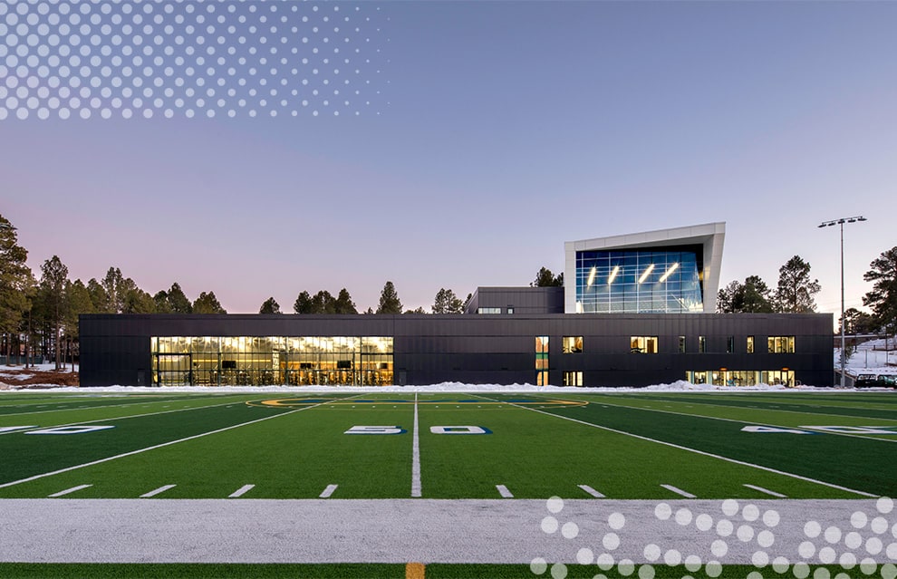 Exterior view of Northern Arizona University's Student-Athlete High-Performance Center
