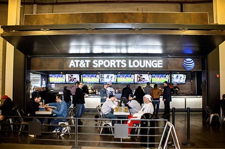 Schweiss bifold door installed on the AT&T Sports Lounge in Yankee Stadium