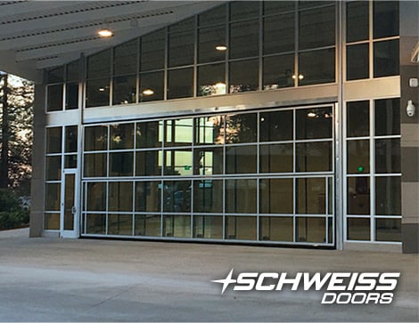 Designer Glass Liftstrap Door is closed weathertight