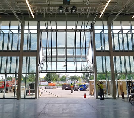 Schweiss Designer Bifold Doors at Omaha, Neb College