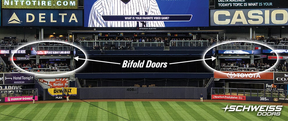 Schweiss Bifold Doors at historic baseball stadium
