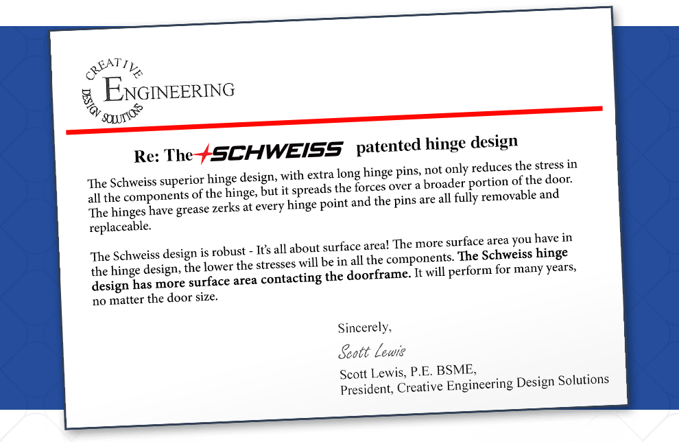 Schweiss Engineering letter