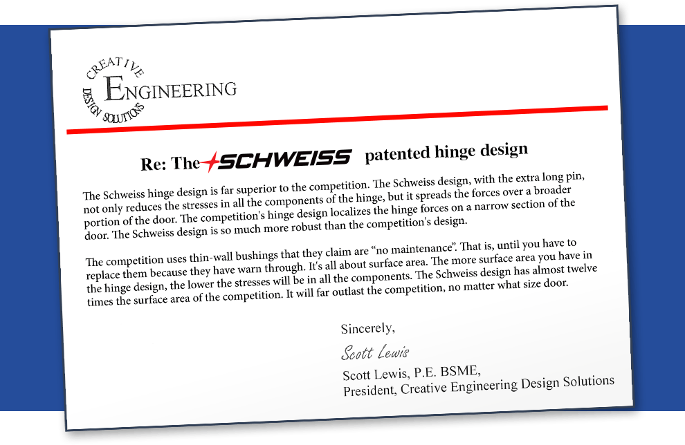 Schweiss Engineering letter