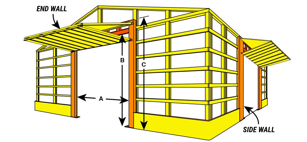 Freestanding diagram with door
