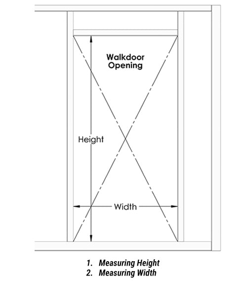 Measuring Walkthrough doors for your Hangar Home Doors