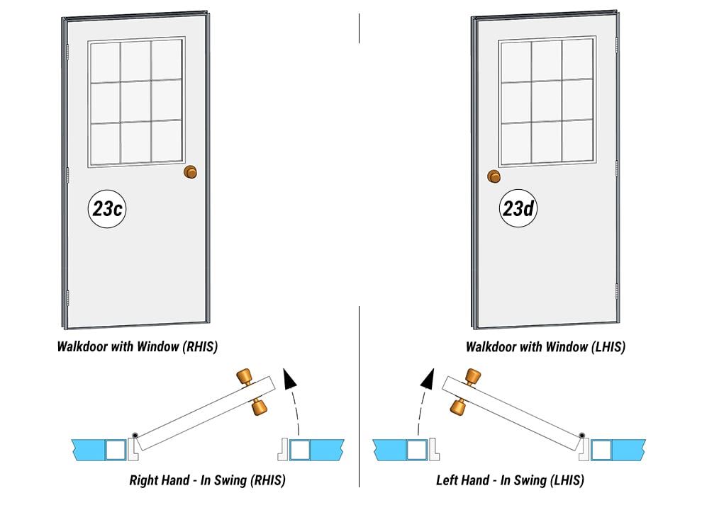 Walkthrough Doors with Windows for your Hydraulic Pole Barn Doors