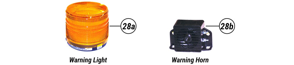 Warning lights and horns for Schweiss Manufacturing doors