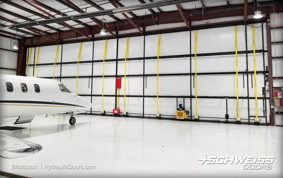 Hangar doors in Georgia look clean after converted to straps