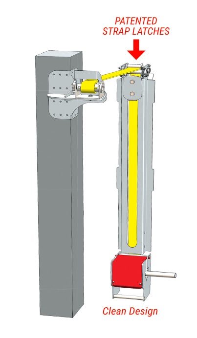 Schweiss patented strap latches have a clean design!