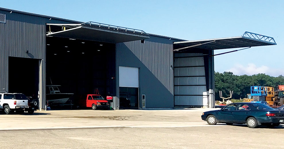 Schweiss offers two styles of doors - bifold and hydraulic
