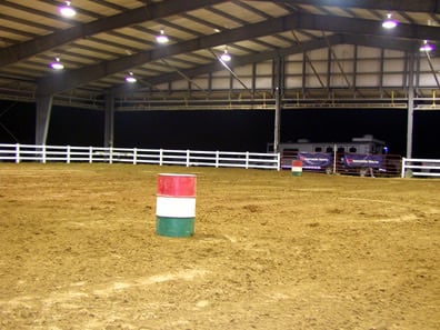 Horse Racing Arena with Wall Doors open