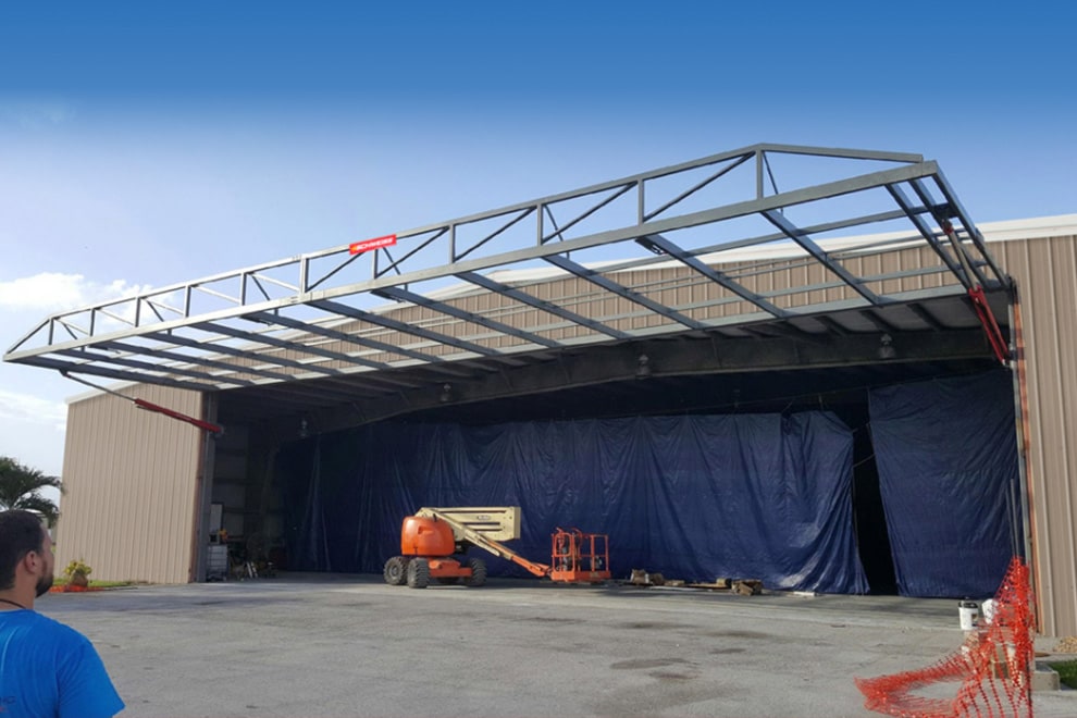 Other brand's failed door replaced by Schweiss