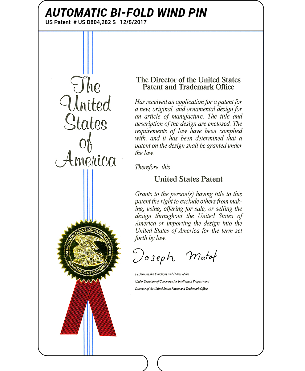 Automatic Windpin United States Patent