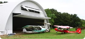 Bifold door on Hangar in Costa Rica