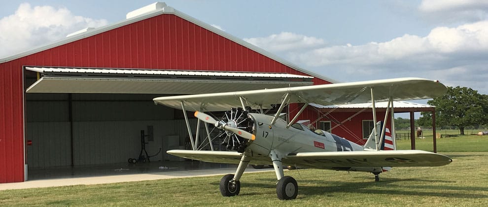 Airplane hangar with Schweiss bifold door