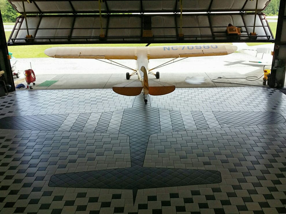 Custom hangar floor