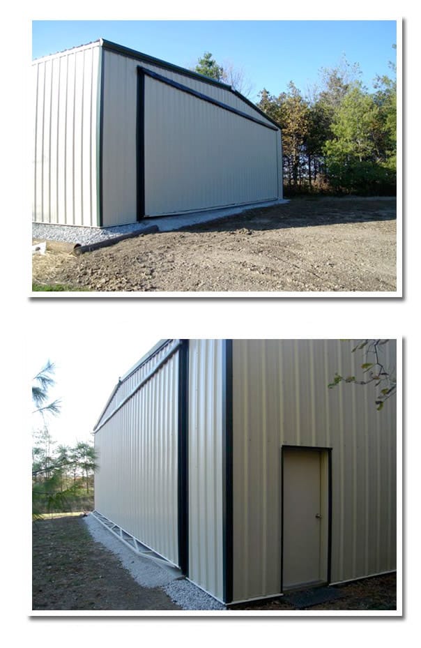 Hydraulic Door clad in steel sheeting