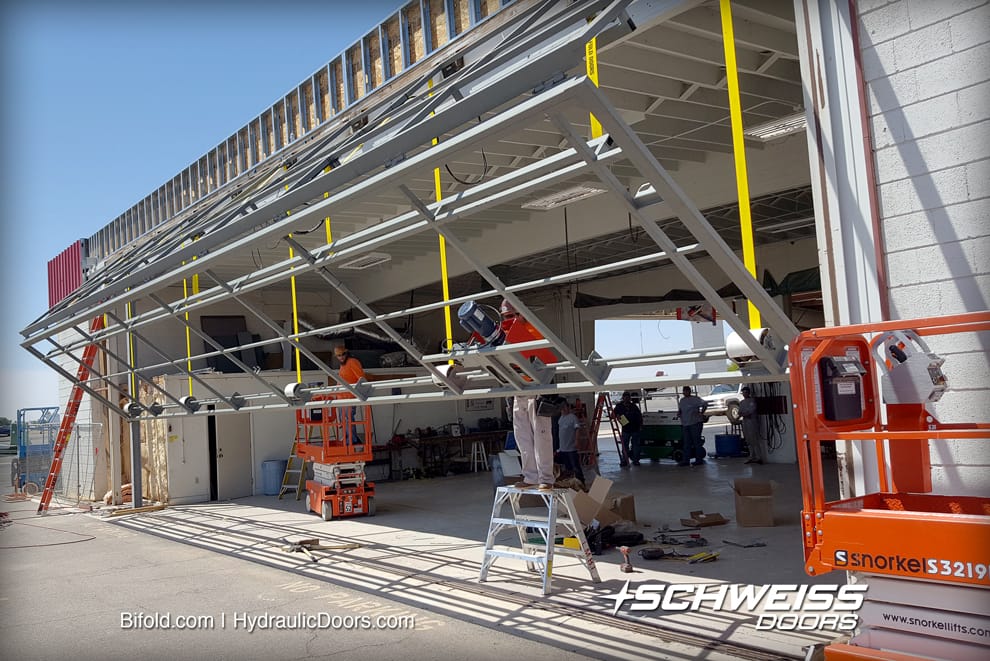 Chandler Aviation uses Arizona Corporate Builders to revamp building and 48' bifold door