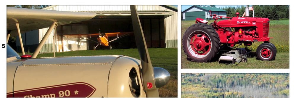 Airplane and Tractors with Schweiss Hangar Door in Background