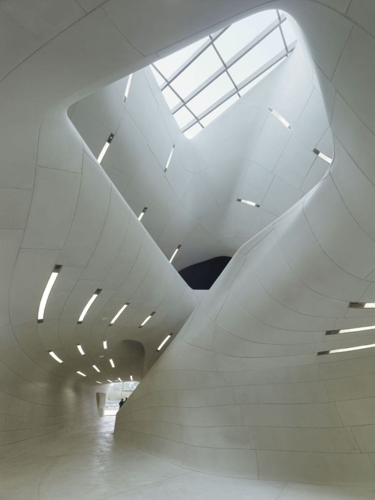 A large skylight allows plenty of natural sunlight into the Hall of Fame
