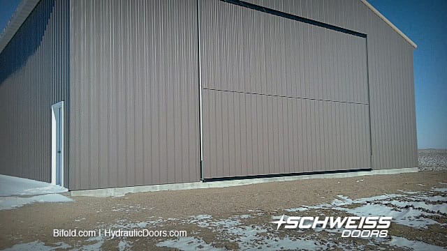 Bifold cold storage shed door