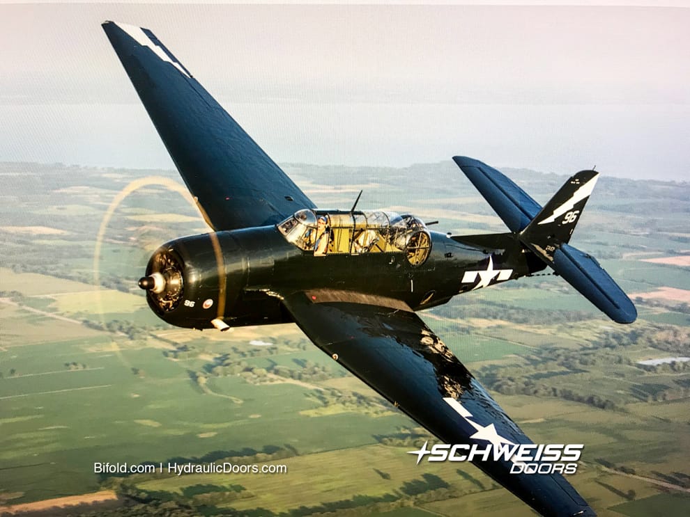 Mosely photographed flying TBF Avenger