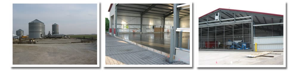 Shop Being built with Schweiss Hydraulic Door