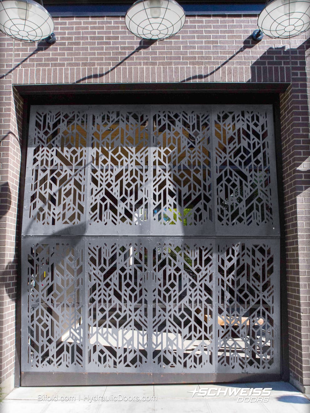 Security atrium apartment bifold doors