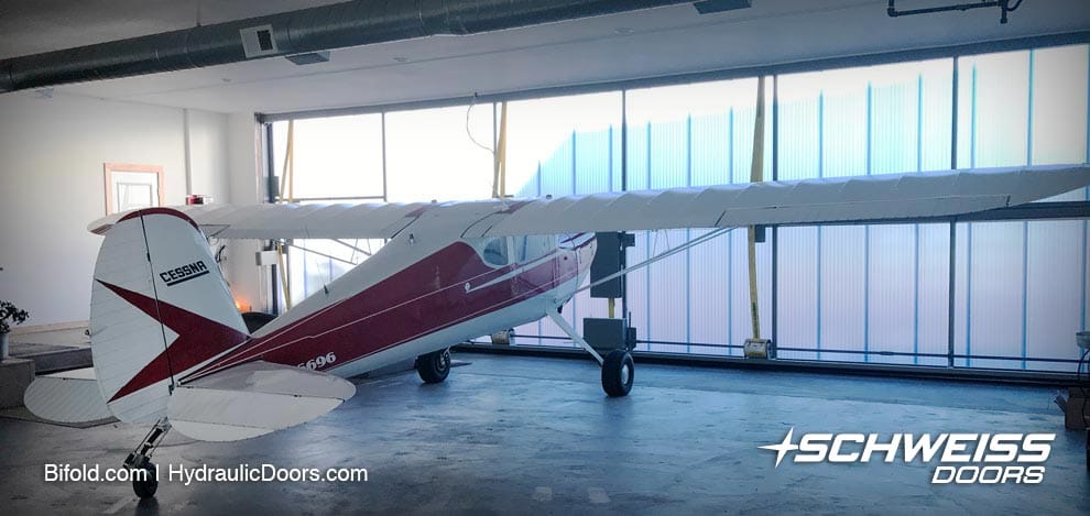 Bifold Cessna hangar door