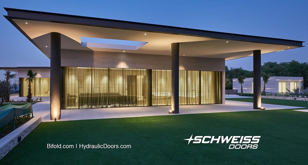 luxurious villa houses Schweiss Doors