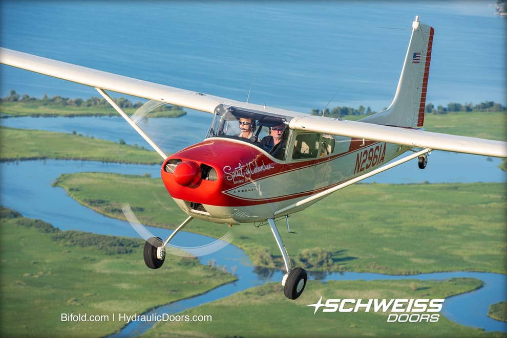 Jerrie Mock replica 180 Cessna In Flight
