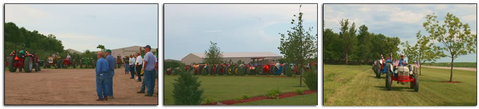 Tractors being showed off at Tractorcade